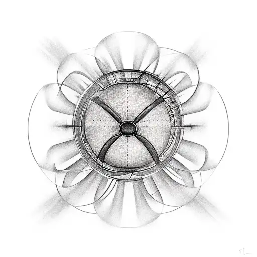 hydrogen atom  tattoo design idea