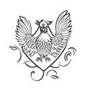 polish chicken tattoo design idea