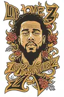 lyrics love yourz j cole inspired font tattoo design idea