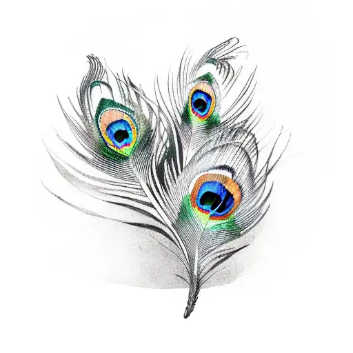 Peacock feather tattoo design idea