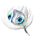 Peacock feather tattoo design idea