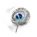 Peacock feather tattoo design idea