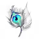 Peacock feather tattoo design idea