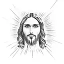 Jesus waiting at the gates of heaven with open arms tattoo design idea