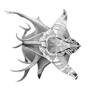 stag eagle manta ray tattoo design idea