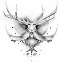 stag eagle manta ray tattoo design idea