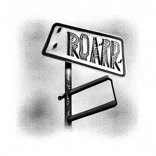road sign tattoo design idea