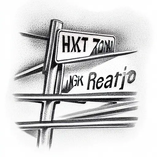 road sign tattoo design idea