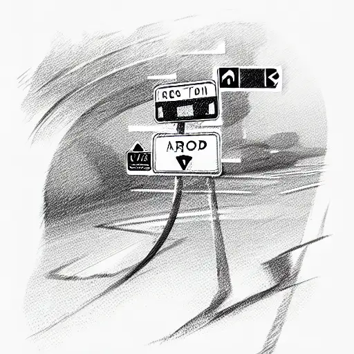 road sign tattoo design idea