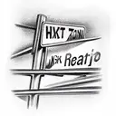 road sign tattoo design idea