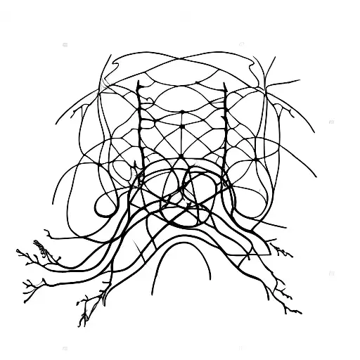 serotonin and neuron tattoo design idea