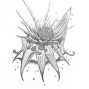 a venus flytrap tattoo design idea