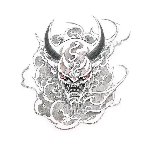 demon slayer anime tattoo design idea