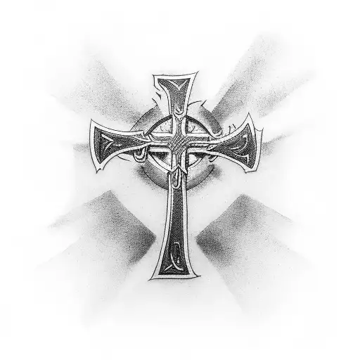 Irish Christian Cross tattoo design idea