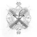 Irish Christian Cross tattoo design idea