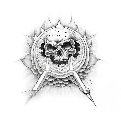 make a landscape of The Second cicle of dant's inferno tattoo design idea