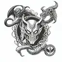 loki ,deadpool and venom tattoo design idea