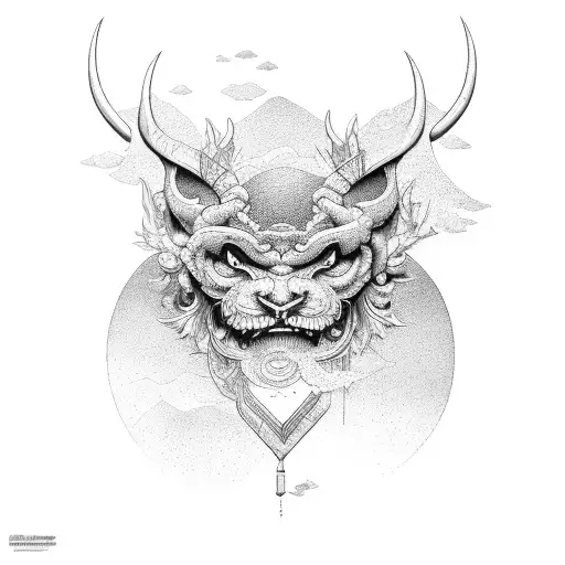 oshosi con el arco deidad tattoo design idea