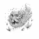 broken silence tattoo design idea