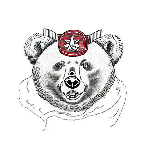 California mommy bear and babys tattoo design idea