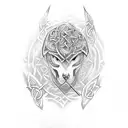 Celtic with tribal tattoo design idea