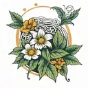 a line that spells "Sous le soleil de Nice" and ends with a heart tattoo design idea