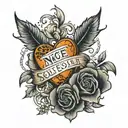 a line that spells "Sous le soleil de Nice" and ends with a heart tattoo design idea