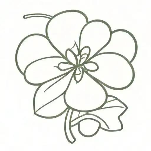 animal crossing leaf clover tattoo design idea
