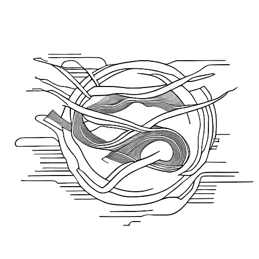 sagebrush connected by thin lines tattoo design idea