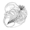 sagebrush connected by thin lines tattoo design idea
