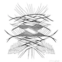 sagebrush connected by thin lines tattoo design idea