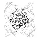 sagebrush connected by thin lines tattoo design idea