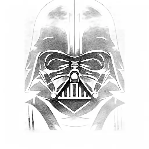 full body darth vader samurai tattoo design idea