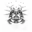 full body darth vader samurai tattoo design idea