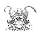 Monkey d luffy gear 5 tattoo design idea
