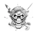 Monkey d luffy gear 5 tattoo design idea