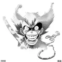 Monkey d luffy gear 5 tattoo design idea