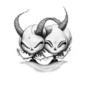 sally from nightmare before christmas holding twin babies.  tattoo design idea