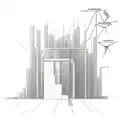 A detailed sketch of a stock market graph tattoo design idea