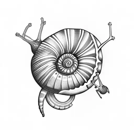 snail tattoo design idea