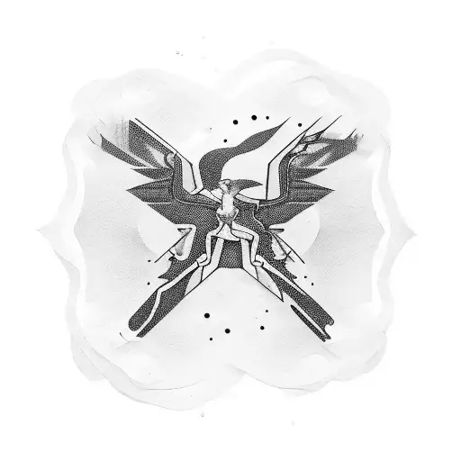 A series of iconic movie scenes in blackwork style tattoo design idea