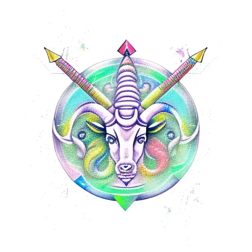 capricorn, gemini, sagittarius tattoo design idea