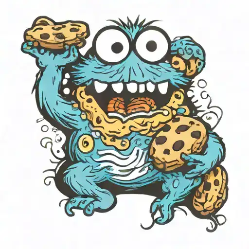 Cookie Monster tattoo design idea