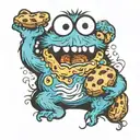 Cookie Monster tattoo design idea