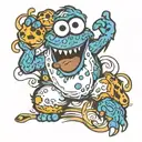 Cookie Monster tattoo design idea