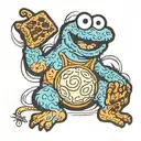 Cookie Monster tattoo design idea