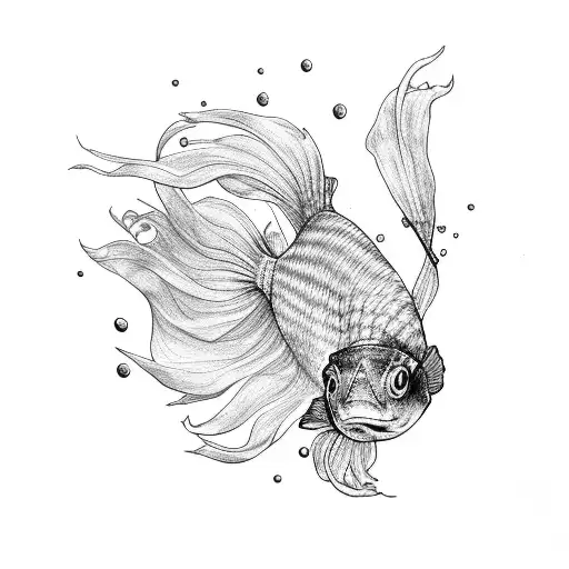 betta fish tattoo design idea
