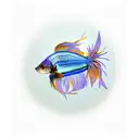 betta fish tattoo design idea