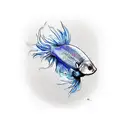 betta fish tattoo design idea
