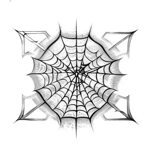 spiderwebbing monster marking satanic circle symbol curse tattoo design idea